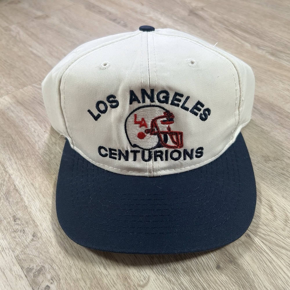 VTG LAPD Los Angeles Centurions Football Snapback Hat California Headwear White